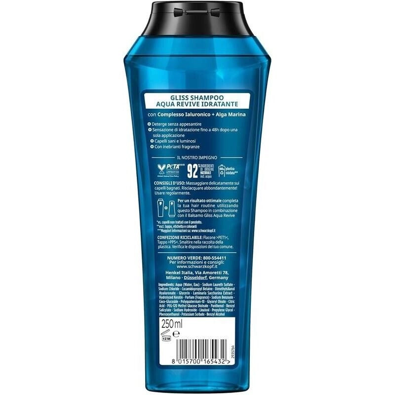 GLISS AQUA REVIVE SHAMPOO IDRATANTE 250 ML