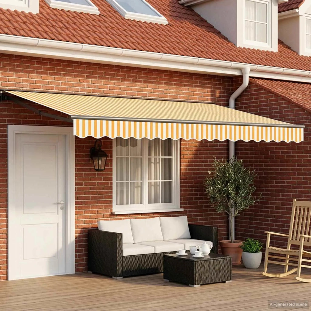 Cornice per Tenda Manuale con LED 5 × 3,5 m 3420935