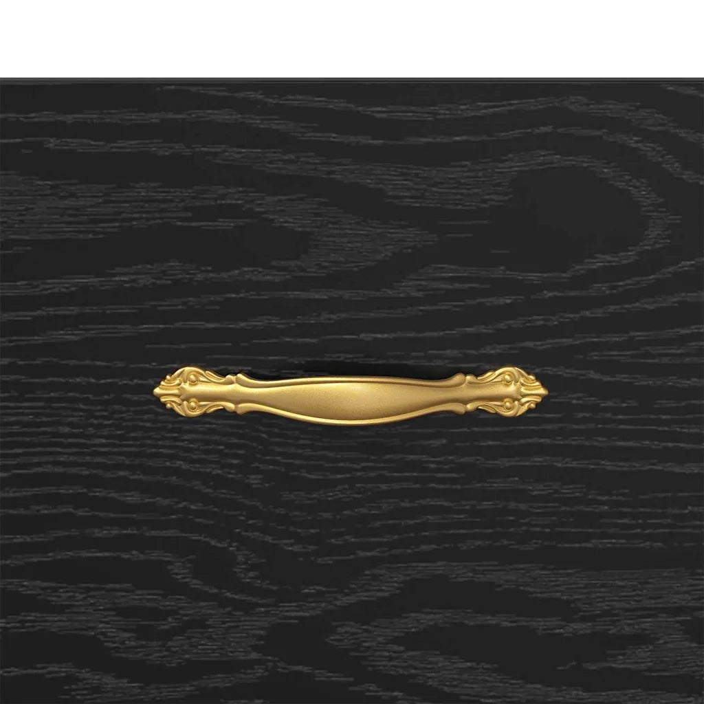 Armadio da Notte con cassetto Rovere Nero 40 x 35 x 47,5 cm 881981