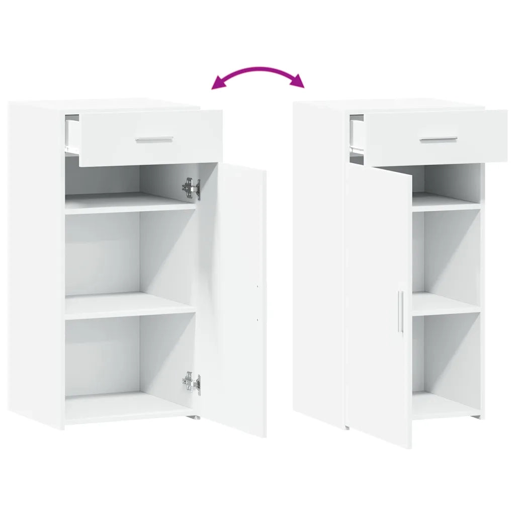 Credenza | Madia | Buffet da pranzo | Armadio da pranzo Bianca 45x42,5x93 cm in Legno Multistrato