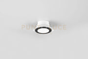 AURA FARETTO DA INCASSO PLASTICA NERA SATINATA TRIPLA ACCENSIONE INDIPENDENTE D. 8,2CM LED 5W 450lm, 3000K