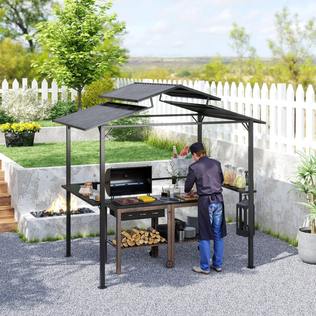 Gazebo da giardino ¨C Zephmum ¨C Grigio antracite 250x160x250 cm