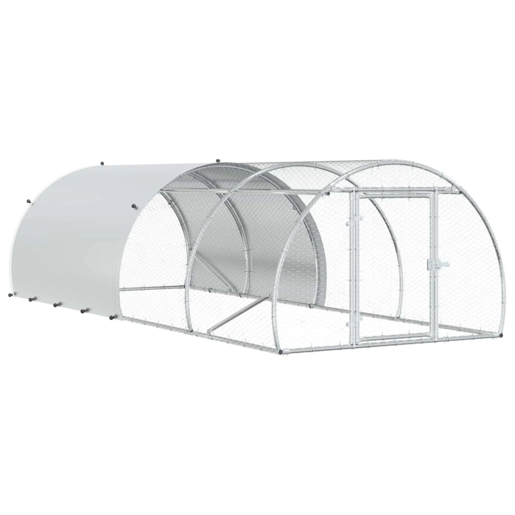Pollaio Argento 400 x 150 x 100 cm Acciaio zincato 3434666