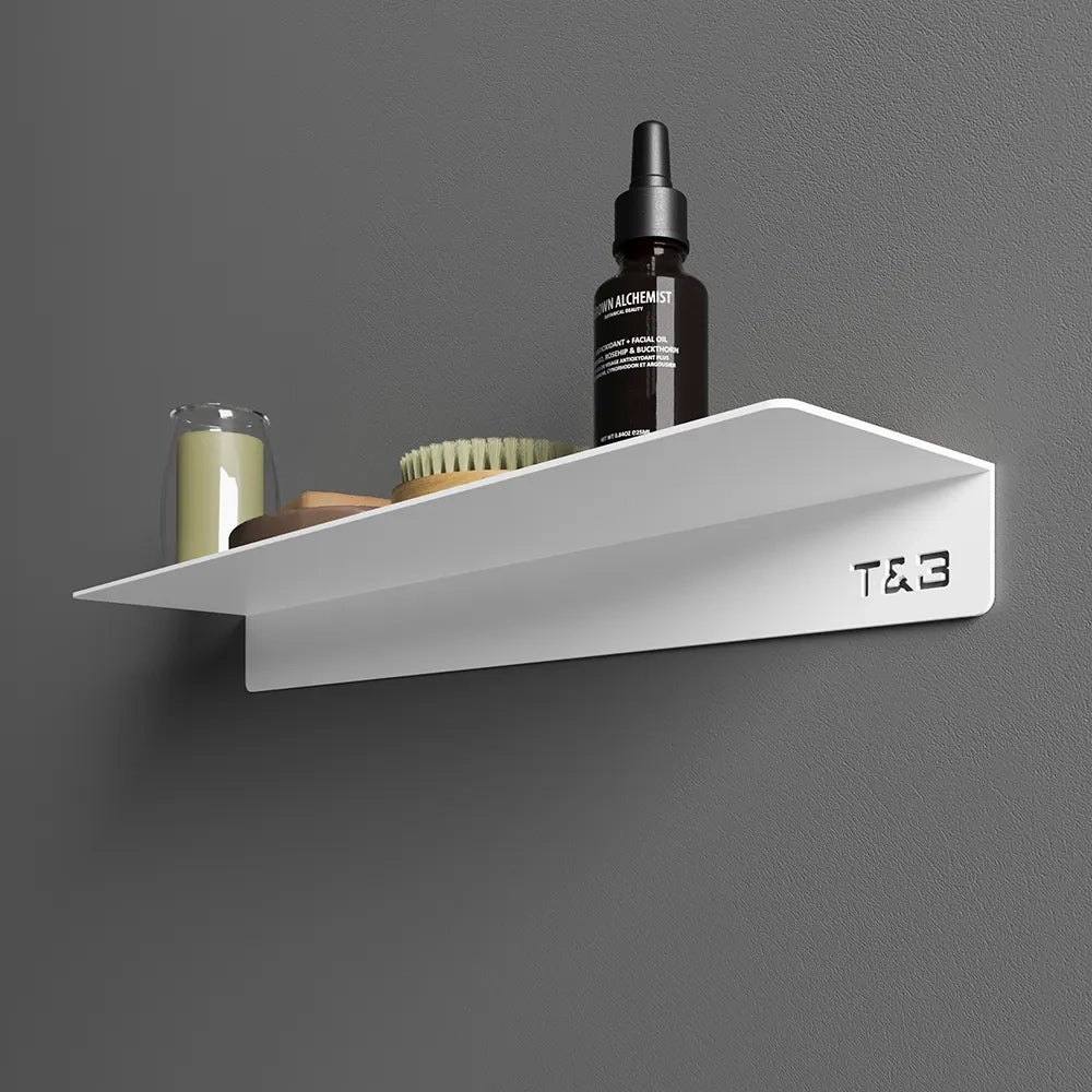Mensola da bagno in alluminio bianco opaco 20 cm | Bergen