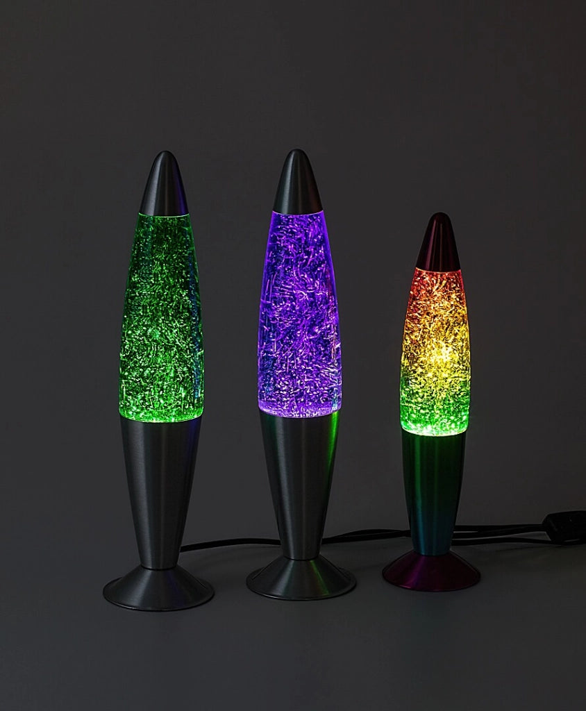 Lampada lava Rabalux Glitter2 verde LED 25W argento