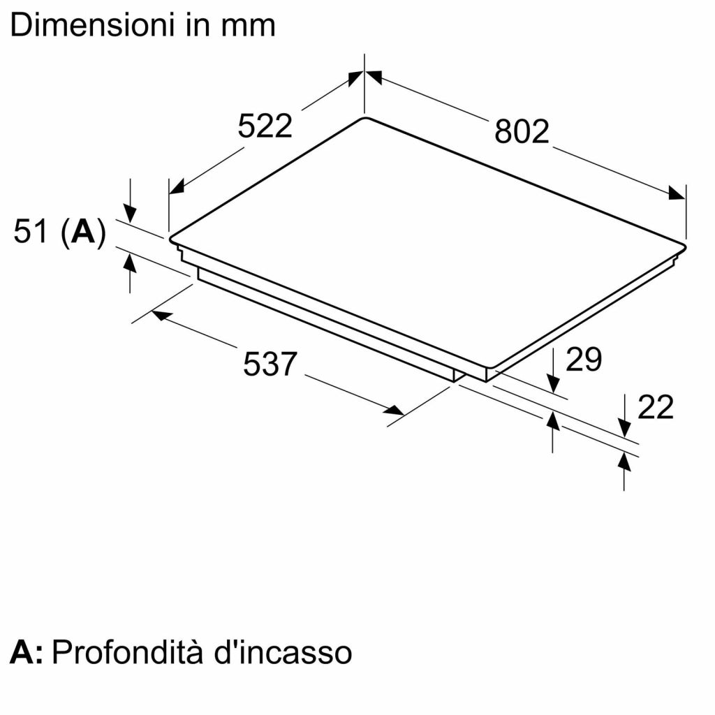 Bosch Serie 6 PIV831HB1E Piano cottura a induzione 80 cm Nero, senza profili