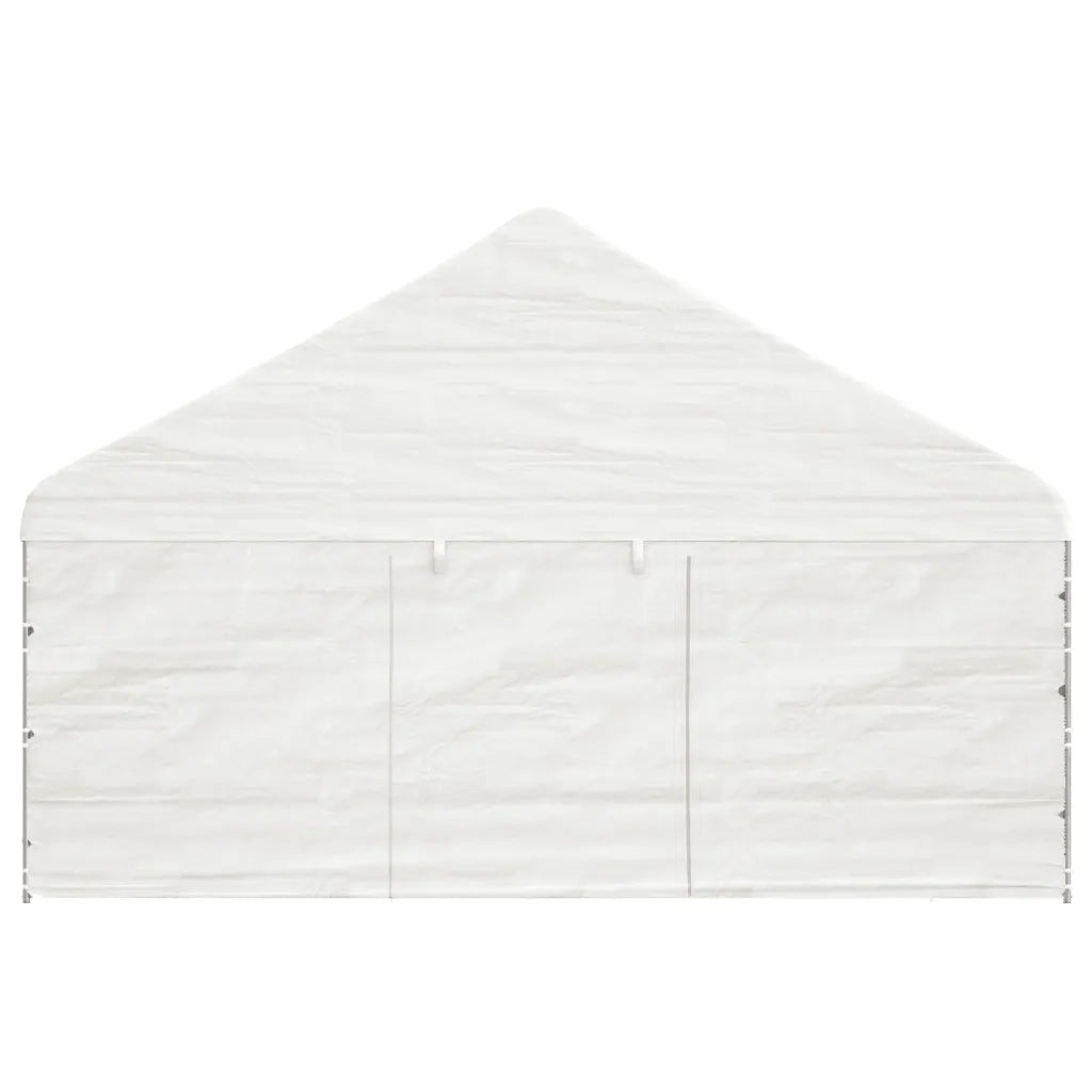 Gazebo con Tetto Bianco 17,84x5,88x3,75 m in Polietilene 3155500