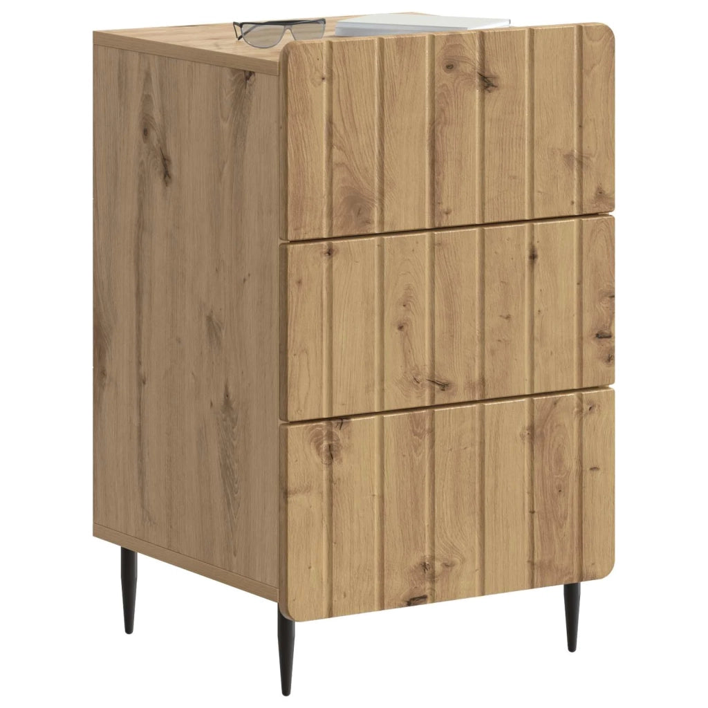 Armadio da Notte con cassetto Rovere Artigianale 43x 41 x 68 cm