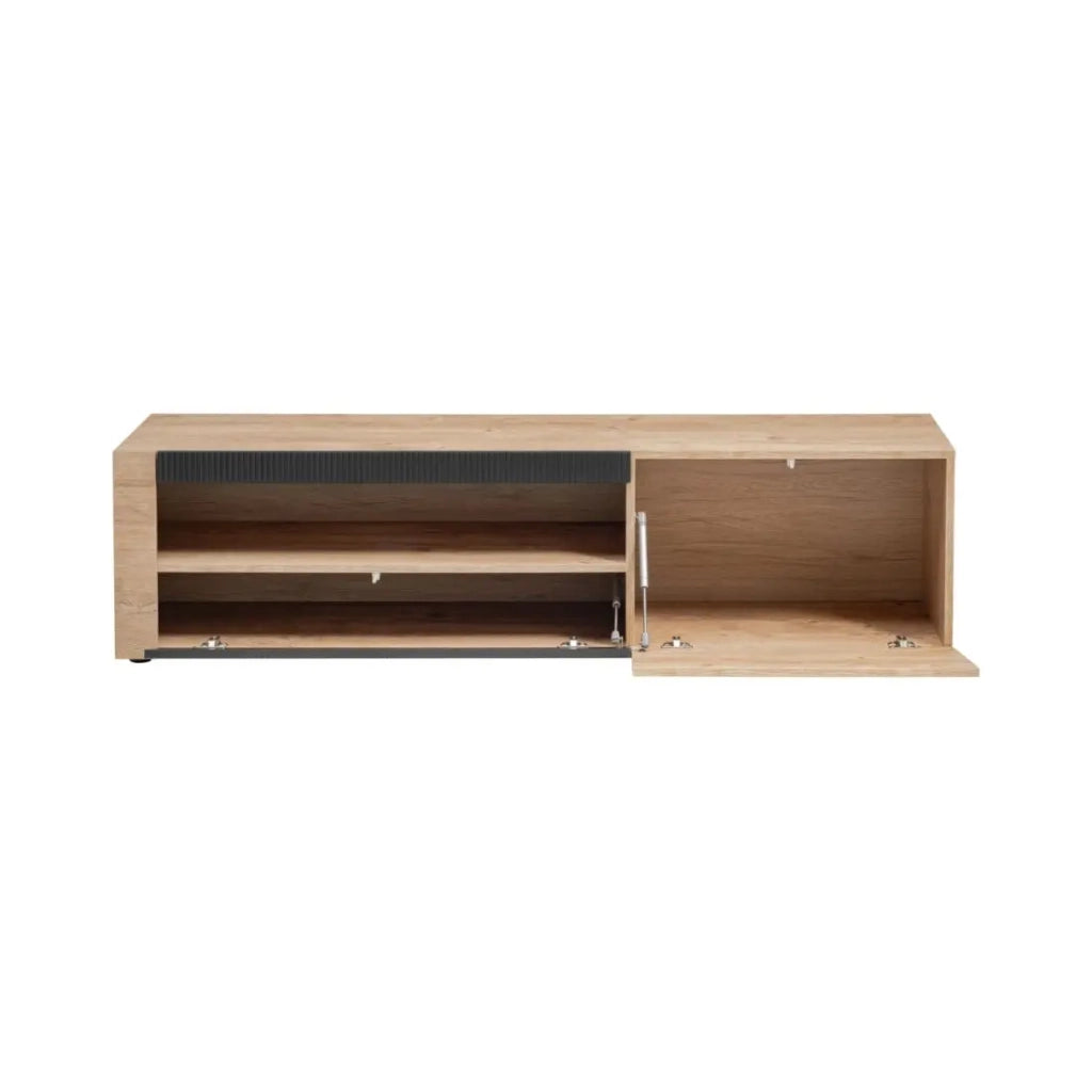 Set da salotto DOUM – Rovere chiaro e nero – L320 x H192 x P45 cm