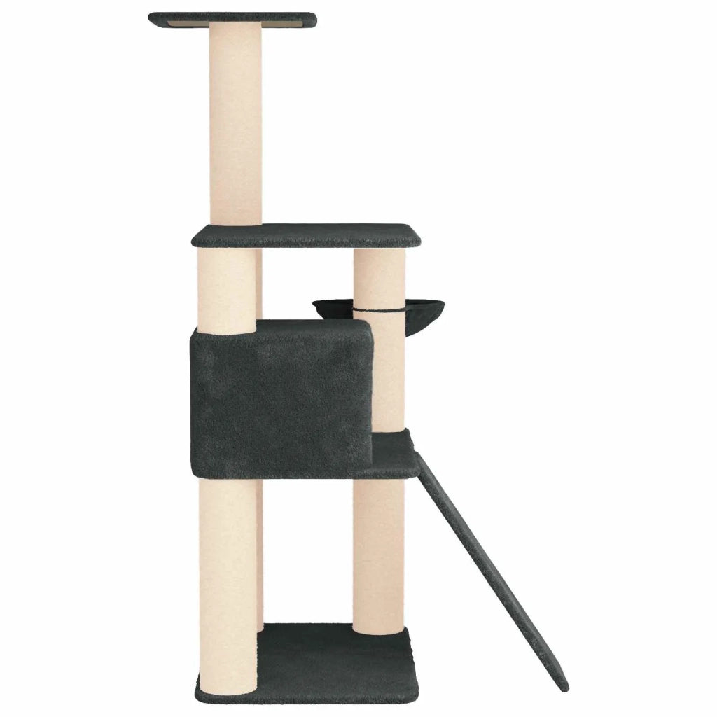 Albero per gatti con pali per graffiare in sisal Grigio Scuro 42033047