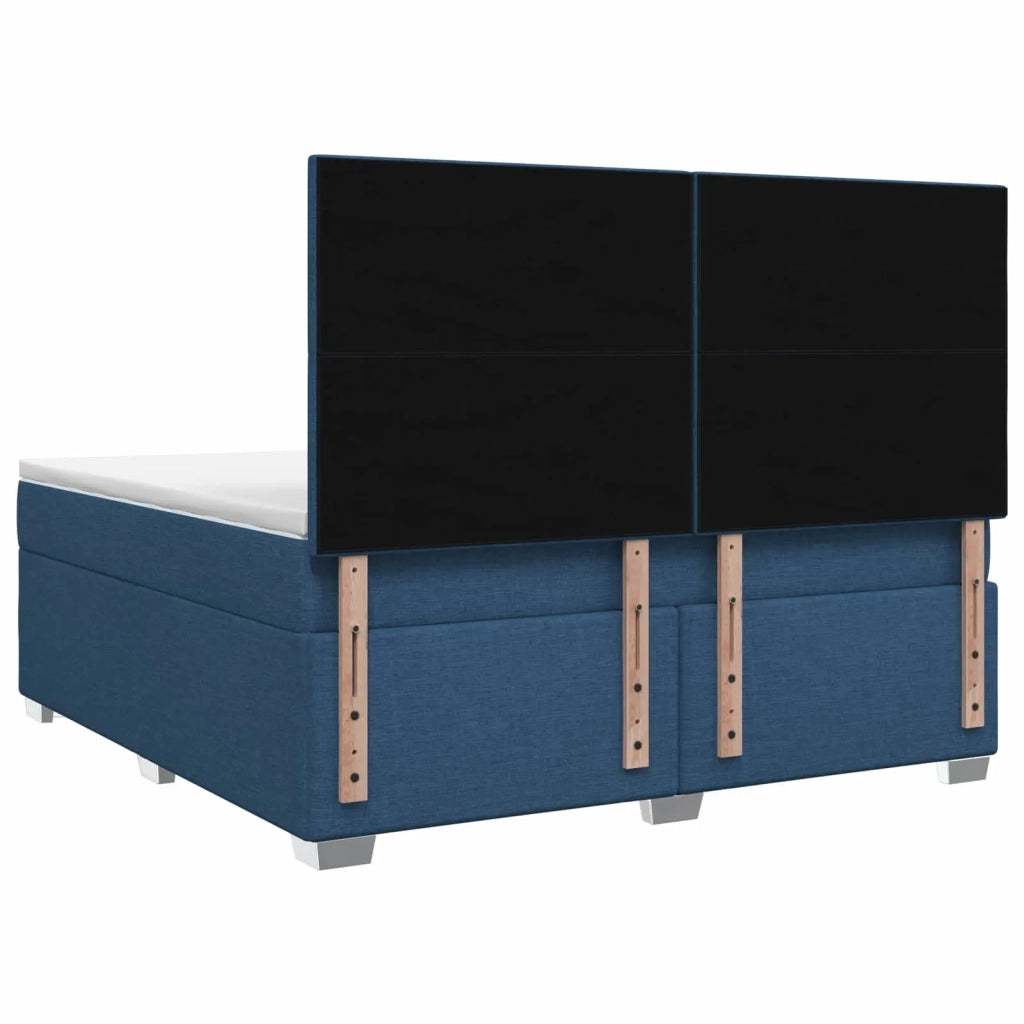 Letto box spring con materasso Blu 180 x 200 cm Tessuto 3453478
