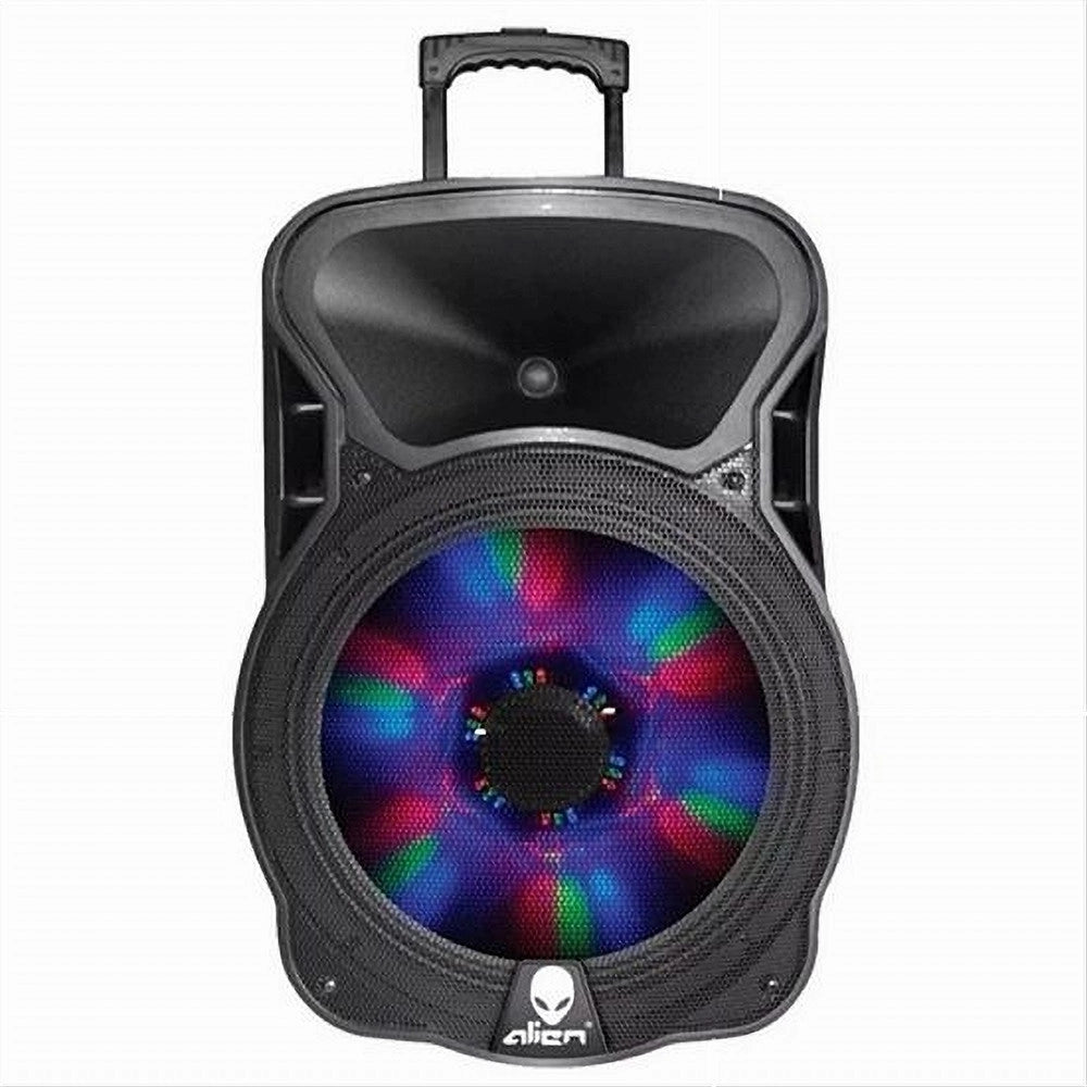Trade Shop - Cassa Acustica Portatile 1000 W Bluetooth Trolley Con Microfono Eventi Alien-15 -
