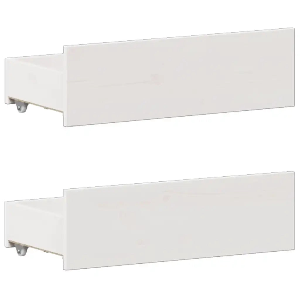 Letto Libreria senza Materasso Bianco 135x190 cm Legno di Pino 3308937