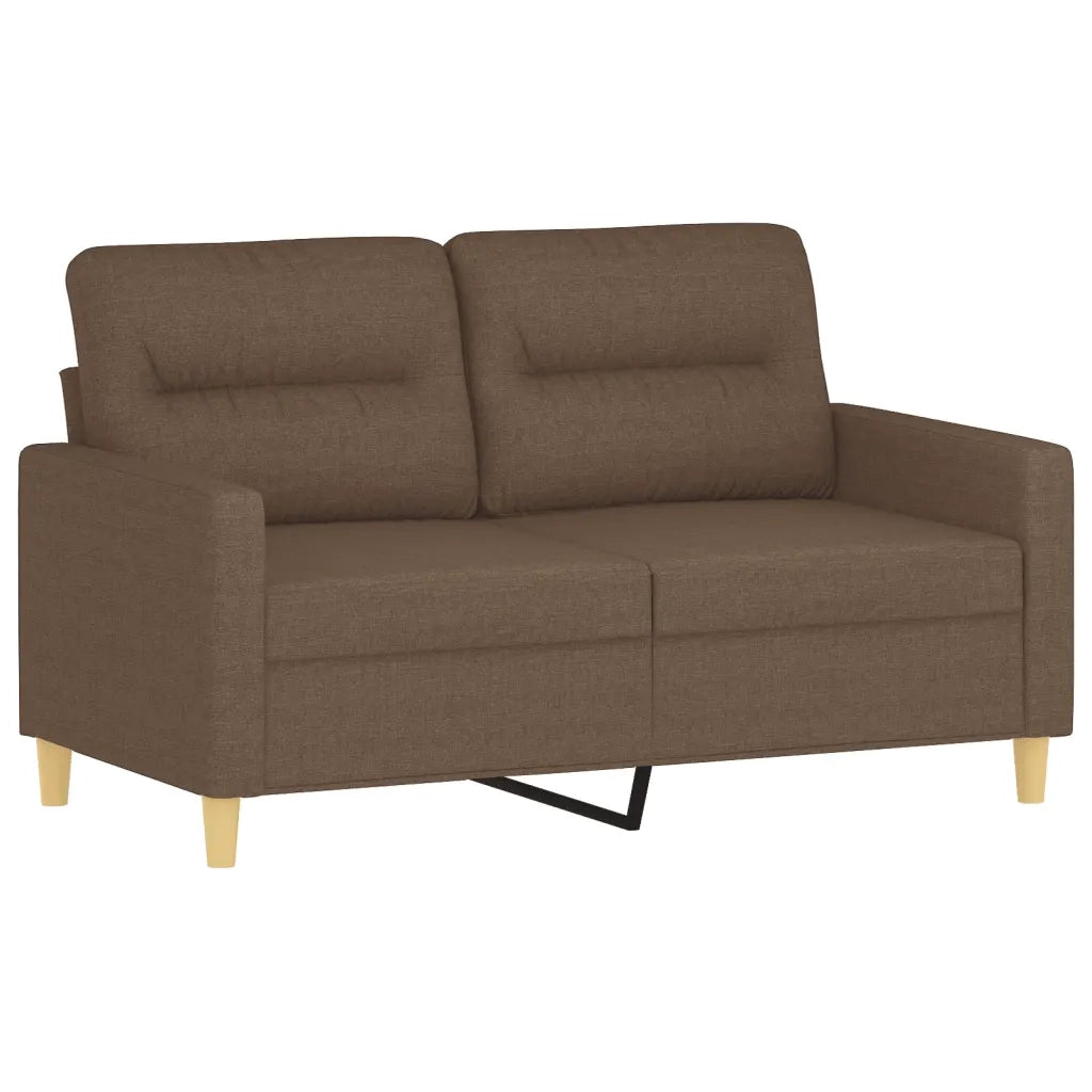 Set di Divani 2 pz con Cuscini Marrone in Tessuto 3201619