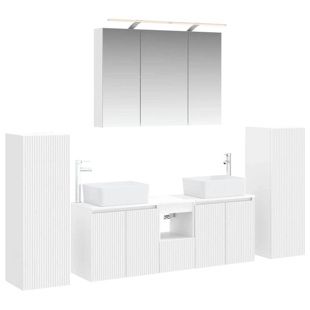 Set di mobili per il bagno 6 pcs Bianco 3407159