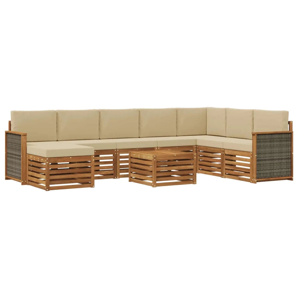 Set di divani da esterno 7 pz Naturale 3384739