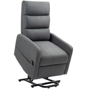 Poltrona Relax Elettrica con Alzapersona ¨C zephmum ¨C Grigio, Tessuto, Telecomando