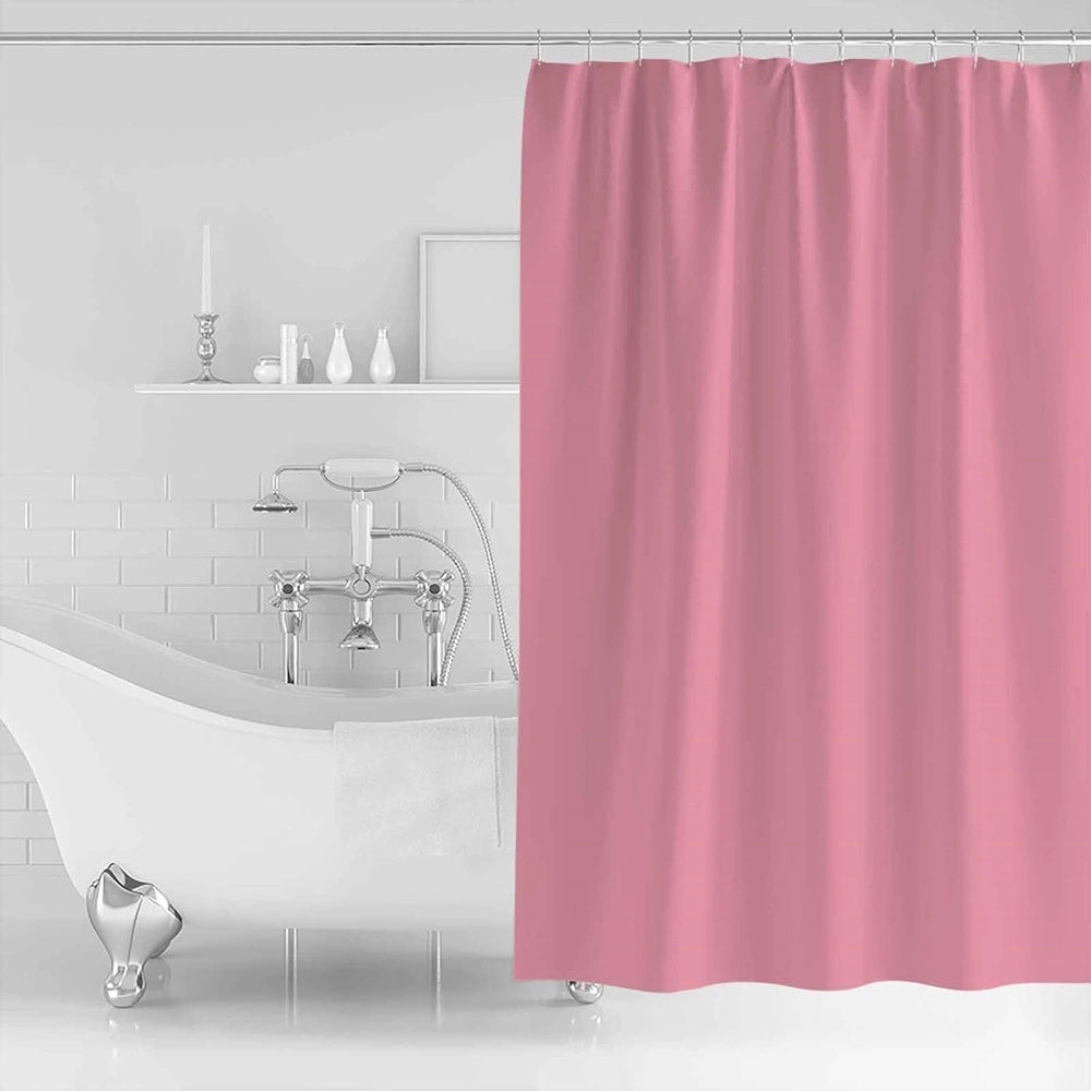 Trade Shop - Tenda Per Doccia Vasca Da Bagno Impermeabile Peva 12 Ganci Rosa 180x200cm 52145 -