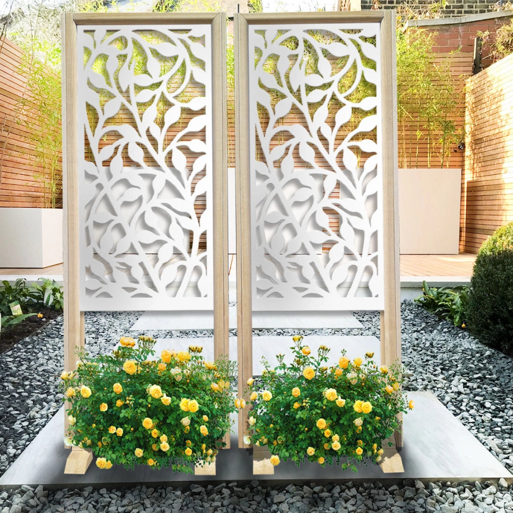 CESPUGLIO - Separè - Paravento modulabile - 70x190cm - in Legno e PVC Colore: bianco