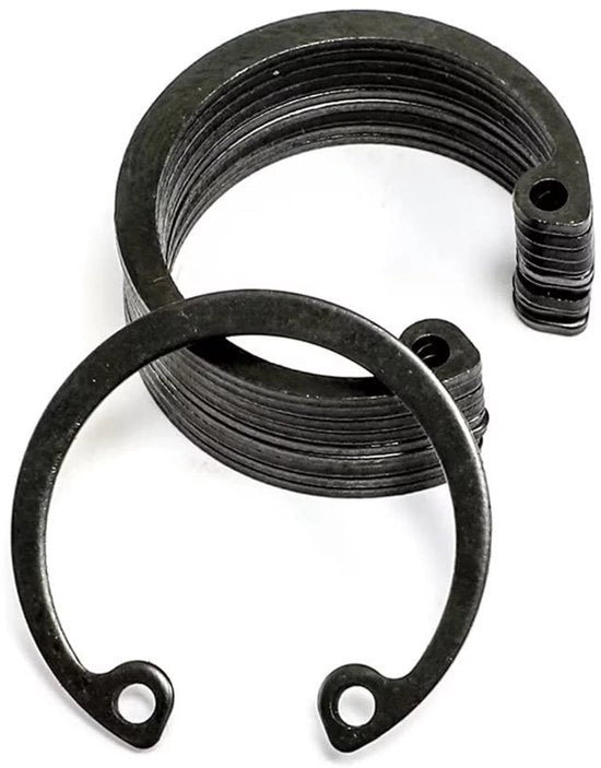 Fermo Asse C-clips in Acciaio di Manganese - Nero - 40 Pezzi - Adatto per Fai da Te