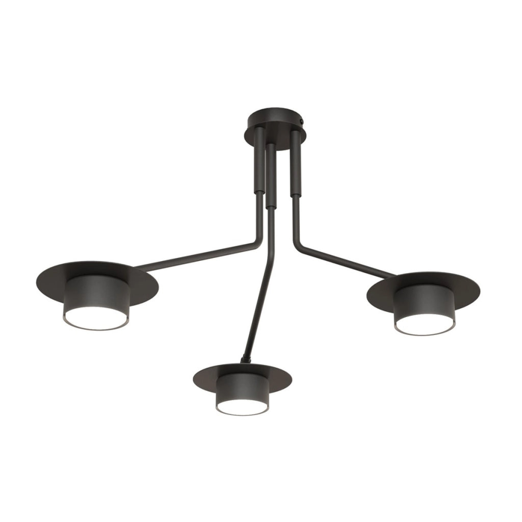Lampada a sospensione MIZU in acciaio nero opaco