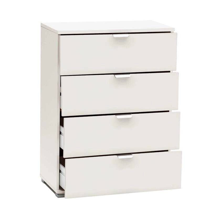 CASSETTIERA BASIC CON 4 CASSETTI IN COLORE BIANCO 60 X 38 X H 85 CM
