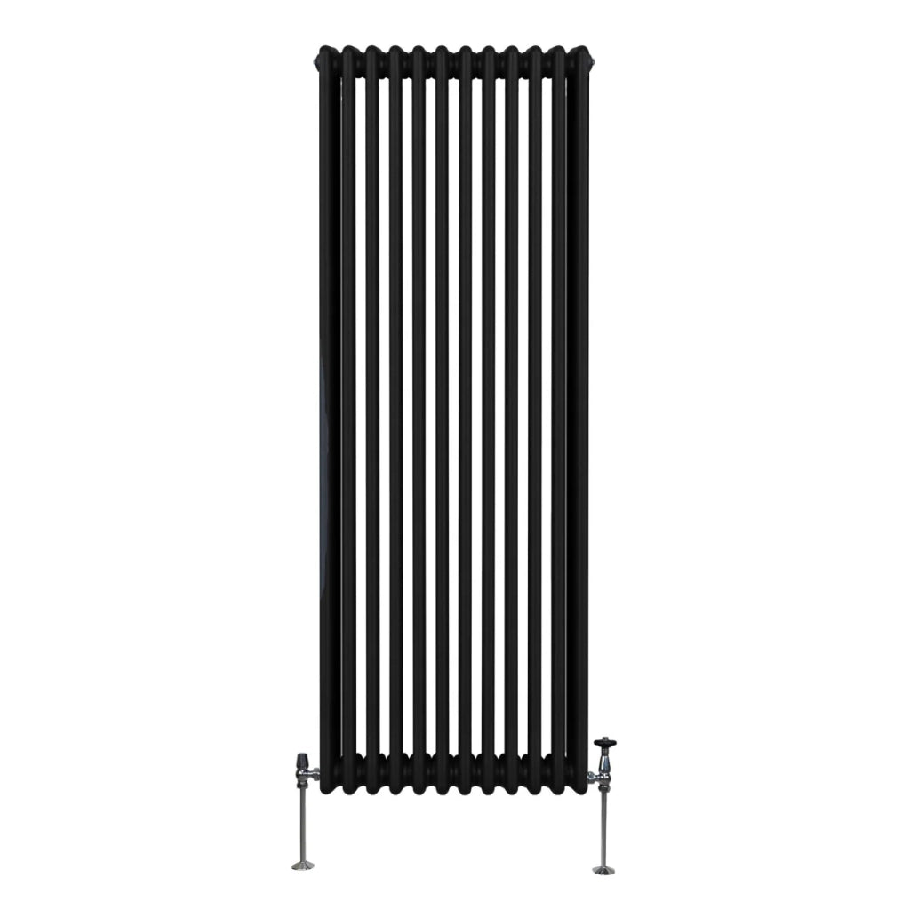 Termosifone Radiatore a 3 colonne per riscaldamento centralizzato verticale Nero 180x56cm