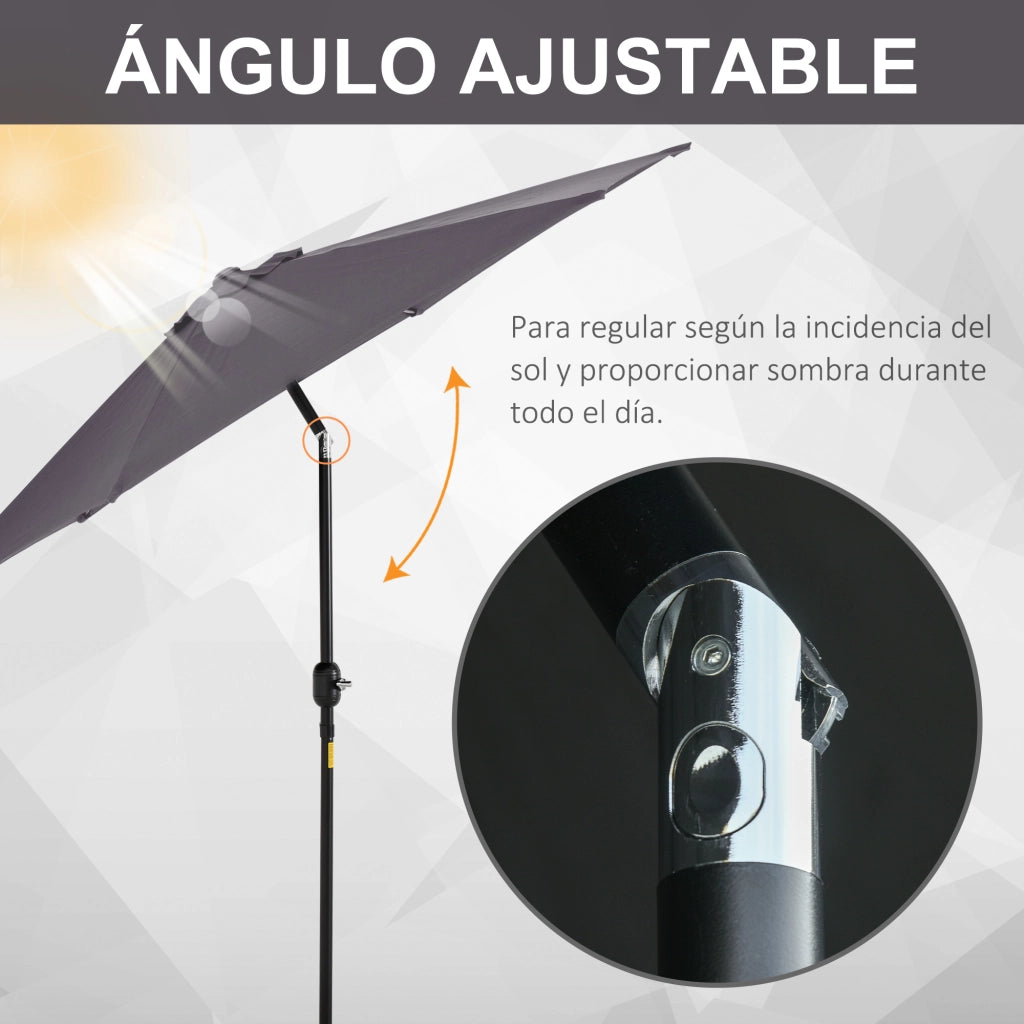 Parasole da giardino reclinabile ¨C zephmum ¨C grigio ?260x235 cm