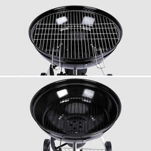 Barbecue a carbonella grill + affumicatore, nero