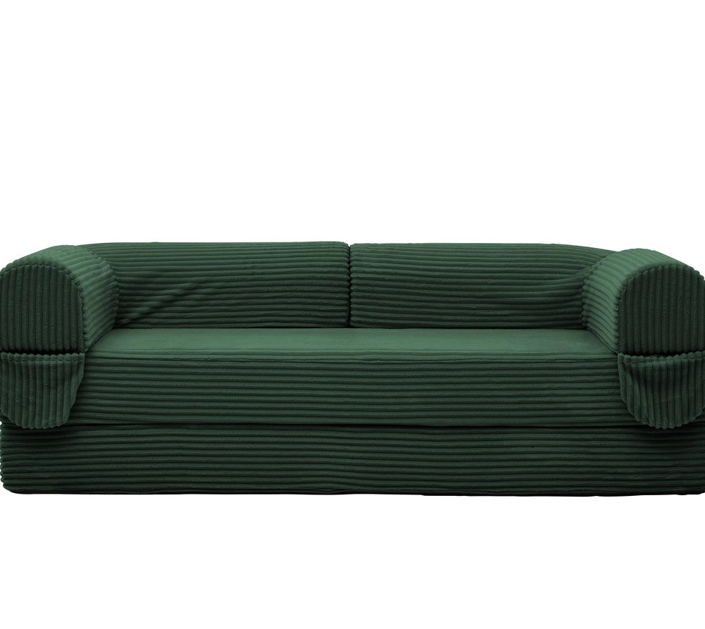 Divano letto 2 posti ¨C Minimal ¨C Tessuto corda grigio, salvaspazio
