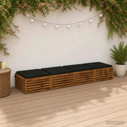 Cuscini per Sedia in 4 Pezzi SOEST 4 pz 100% Poliestere Nero 945006