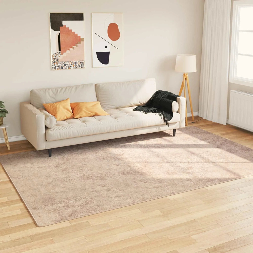 Runner Tappeto MARSA Beige 150 x 230 cm Poliestere e PVC