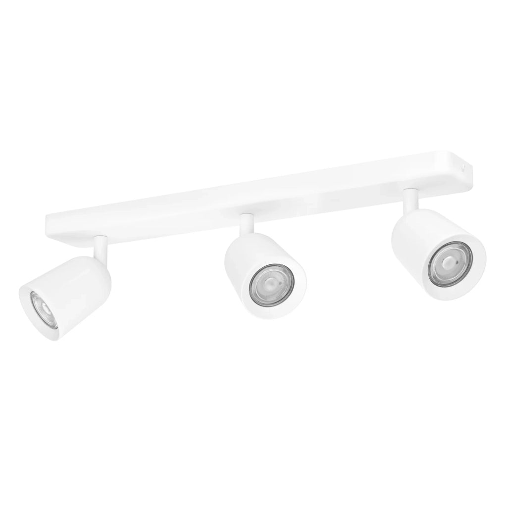 Faretti E Spot Moderno Camaldoli Acciaio Bianco 3 Luci Gu10 Ip20