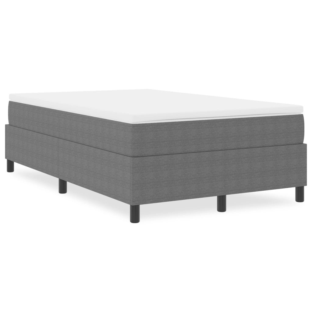 Letto a Doghe Grigio Chiaro 120x200 cm in Tessuto Corduroy