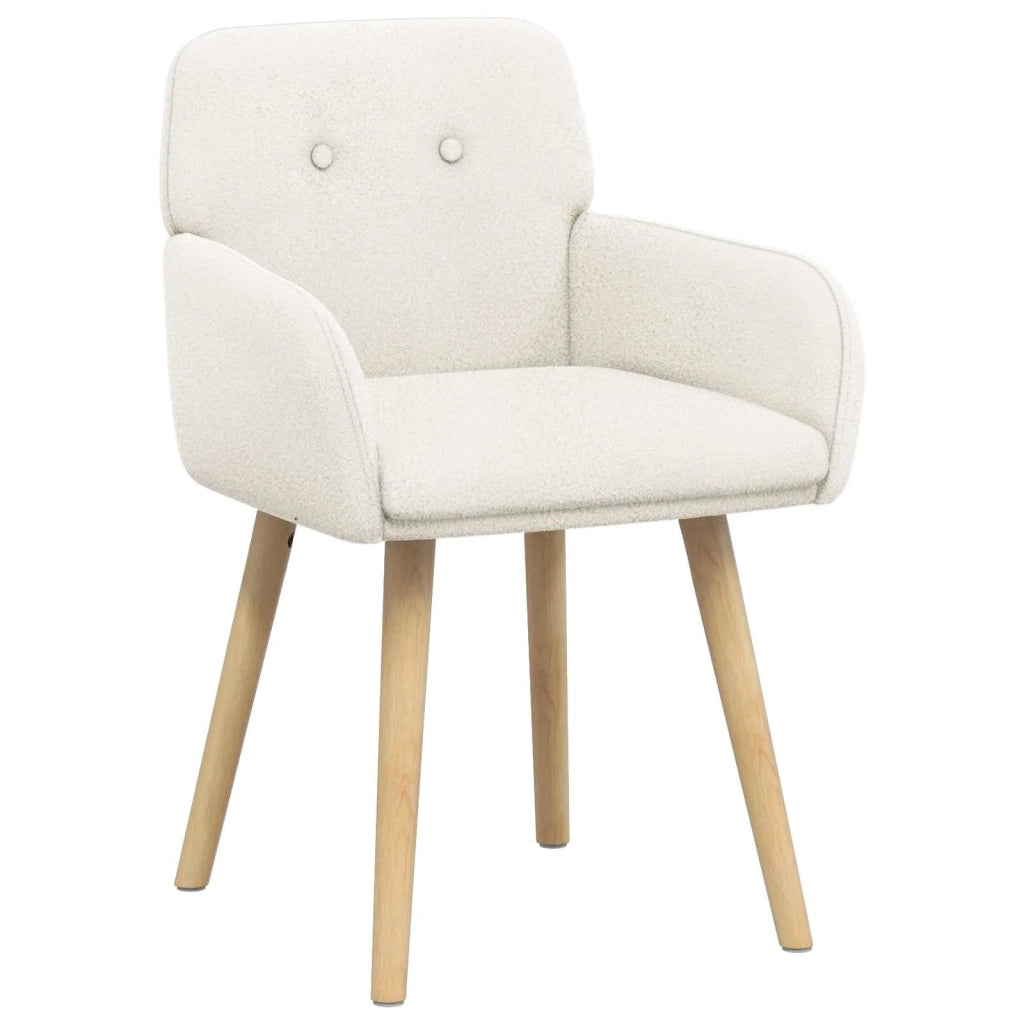 Sedie da pranzo 2 pz Bouclé Crema 59 x 57 x 85 cm 42034325