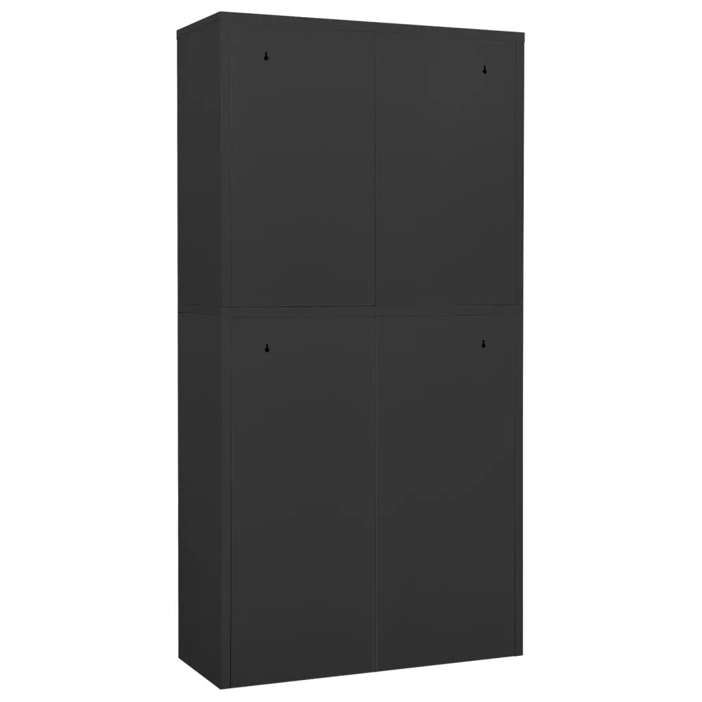 Armadio per Ufficio Antracite 90x40x180 cm in Acciaio cod mxl 50953