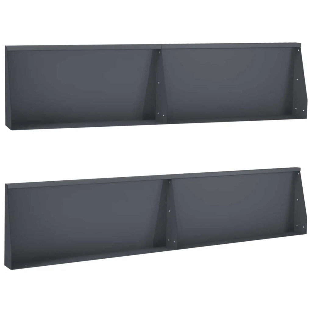 Muro di contenimento 4 pz 100 x 12 x 50 cm Acciaio Antracite 3449046