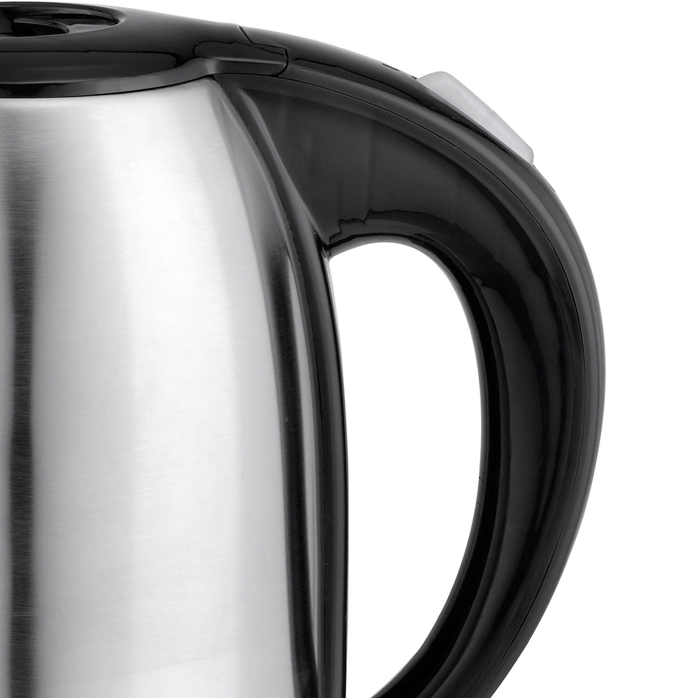 HIGH-TECH BOLLITORE ELETTRICO 2200 W IN ACCIAIO INOX 1,7 L ARGENTO E NERO CON ROTAZIONE E AUTOMATIC SWITCH OFF