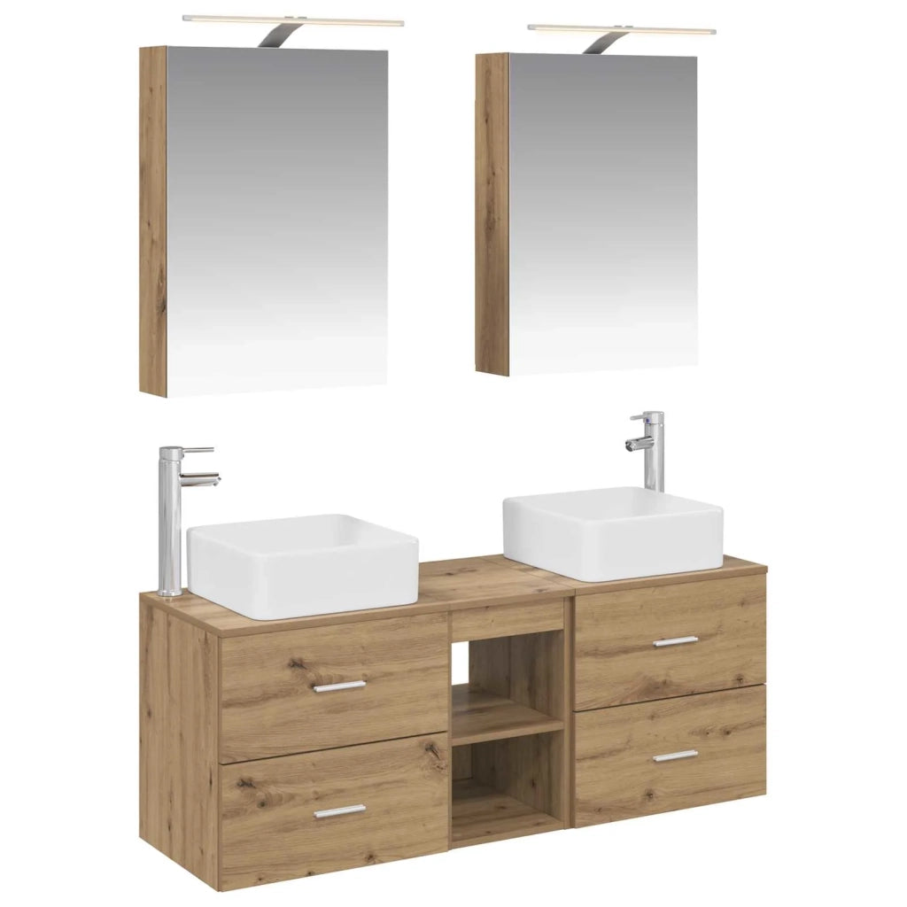 Set di mobili per il bagno 5 pcs Rovere Artigianale 3406758