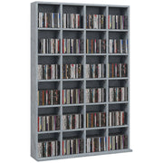 Libreria Mobile Porta CD/DVD ¨C Xylo ¨C Legno Grigio con Scaffale Ripiani Regolabili 89x130,5cm