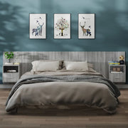 Comodini a Muro 2 pz-Set di 2 Tavolino da notte Grigio Sonoma 461410