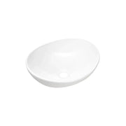 Lavabo da appoggio ovale 40,5x33 cm bianco lucido in ceramica