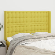 Testiera ad Orecchio Verde 147x16x118/128 cm in Tessuto