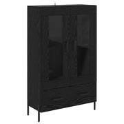 Credenza | Madia | Buffet da pranzo | Armadio da pranzo con cassetto Corona Rovere Nero 69,5 x 31 x 115 cm