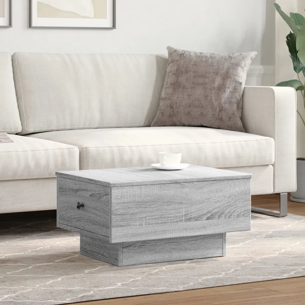 Tavolino Salotto Grigio Sonoma 60x45x31 cm Legno Multistrato 848085