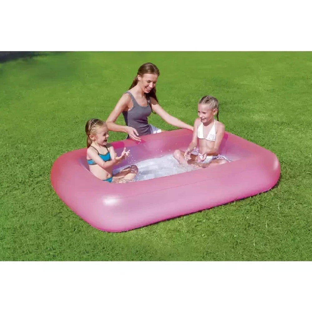 Trade Shop - Piscina Rettangolare Aquababe Con Fondo Gonfiabile 165x104x25 Cm Vari Colori 51115 -