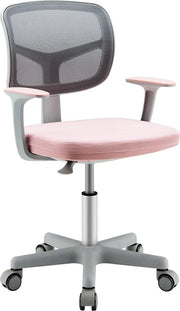 Sedia per bambini, 360° girevole, sedile per bambini da 80-91,5 cm in altezza regolabile, sedia per computer per bambini dai 3-10 anni (rosa)