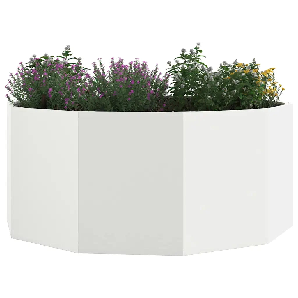 Fioriera Bianco 120 x 120 x 50 cm Acciaio 883746