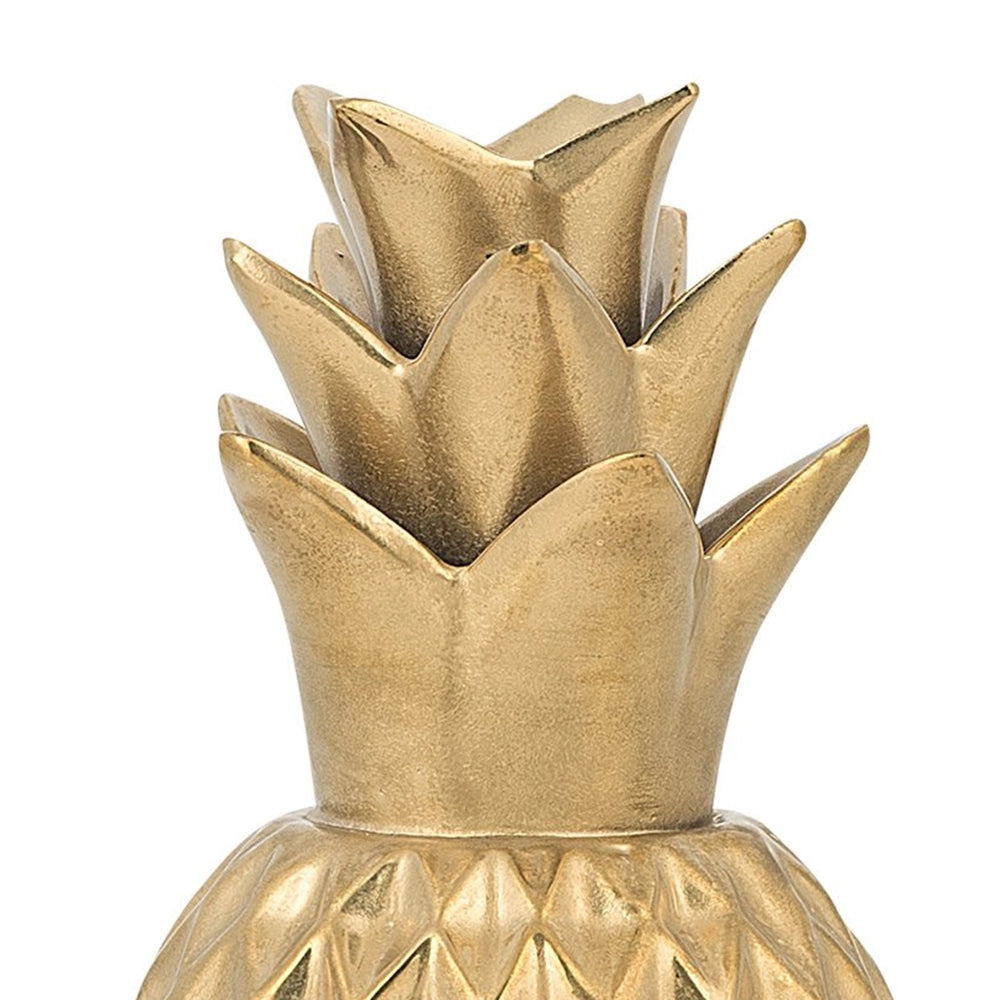 Statuetta decorativa Ornamento di statuetta di ananas in ceramica dorata Accessori decorativi in stile glamour