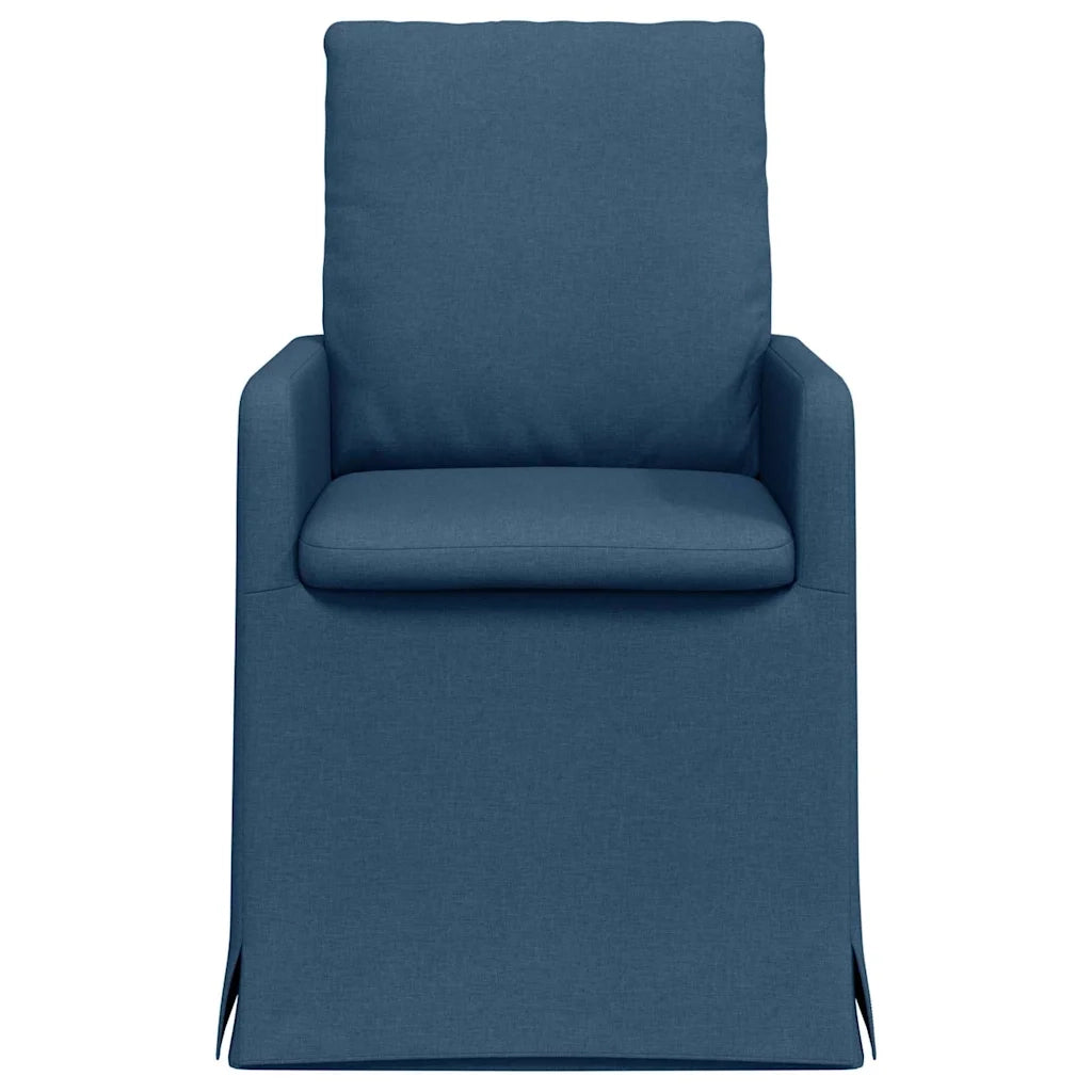 Sedie da pranzo 2 pcs Blu 57 x 67 x 98 cm Tessuto